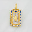 Dije Medalla Virgen Milagrosa 6.9g / 4cm Dos Oros Amarillo Blanco 18K