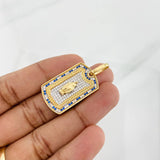 Dije Medalla Virgen Milagrosa 6.9g / 4cm Dos Oros Amarillo Blanco 18K