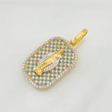 Dije Medalla Virgen Milagrosa 6g / 3.5cm Dos Oros Amarillo Blanco 18K