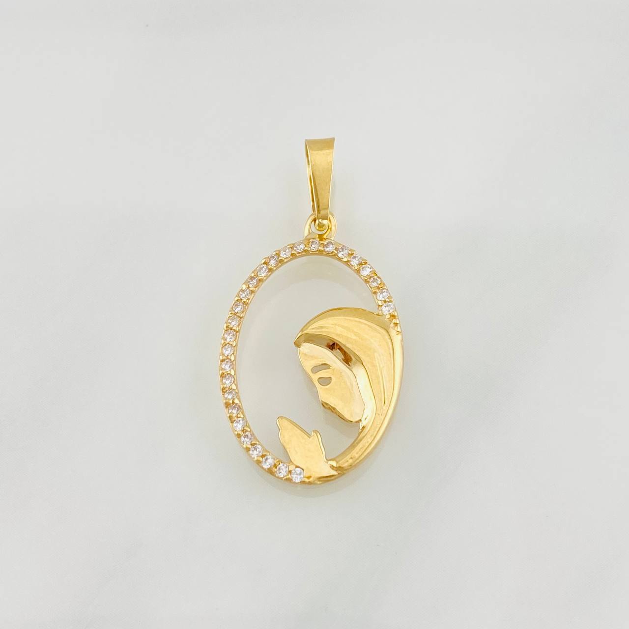 Dije Rostro Virgen Maria 1.15g / 2.5cm Oro Amarillo 18K