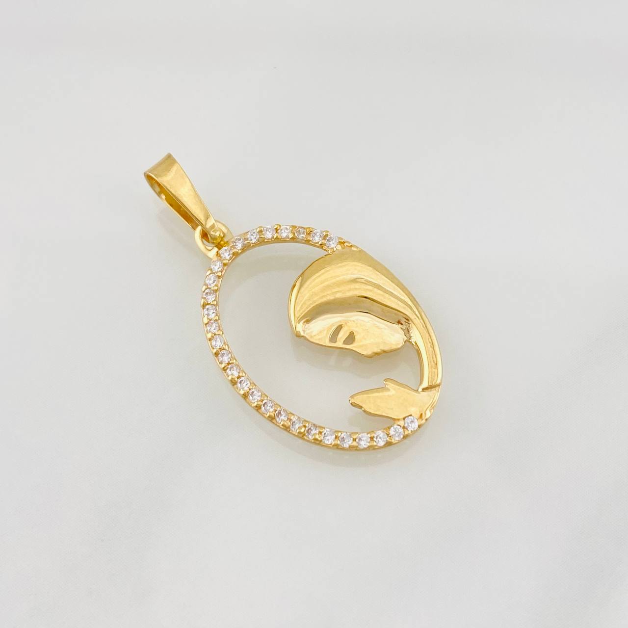 Dije Rostro Virgen Maria 1.15g / 2.5cm Oro Amarillo 18K