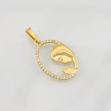 Dije Rostro Virgen Maria 1.15g / 2.5cm Oro Amarillo 18K