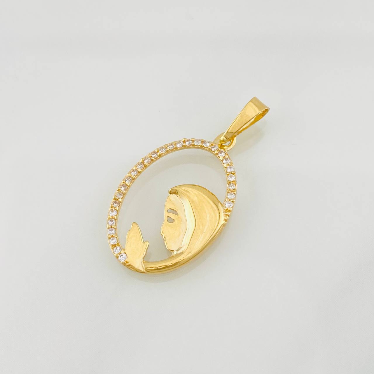 Dije Rostro Virgen Maria 1.15g / 2.5cm Oro Amarillo 18K