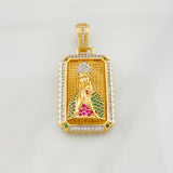 Dije Medalla Virgen Guadalupe 11.35g / 3cm Dos Oros Amarillo Blanco 18K