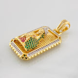 Dije Medalla Virgen Guadalupe 11.35g / 3cm Dos Oros Amarillo Blanco 18K