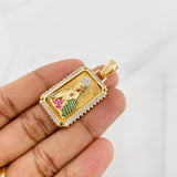 Dije Medalla Virgen Guadalupe 11.35g / 3cm Dos Oros Amarillo Blanco 18K