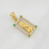 Dije Virgen Guadalupe 2.25g / 2.5cm Dos Oros Amarillo Blanco 18K
