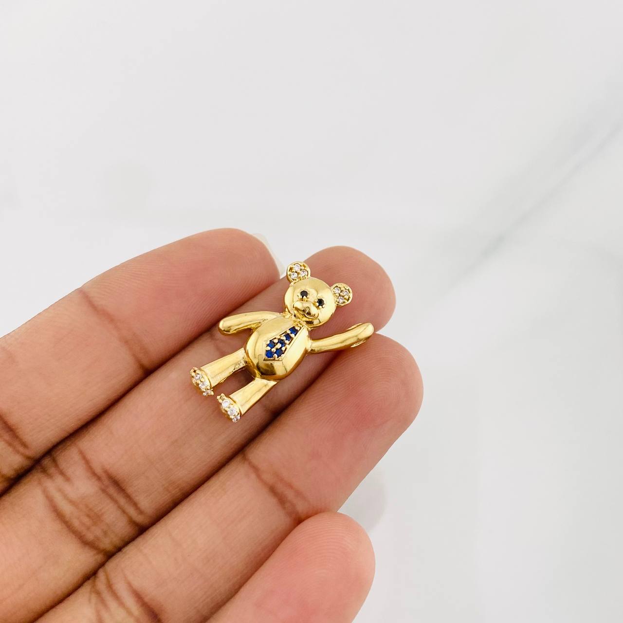 Dije Oso Manito Arriba 2.25g / 2.5cm Oro Amarillo 18K