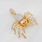 Dije Araña 4.9g / 3cm Dos Oros Blanco Rosa 18K