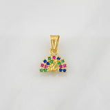 Dije Pavo Real 0.5g / 1.3cm Oro Amarillo 18K