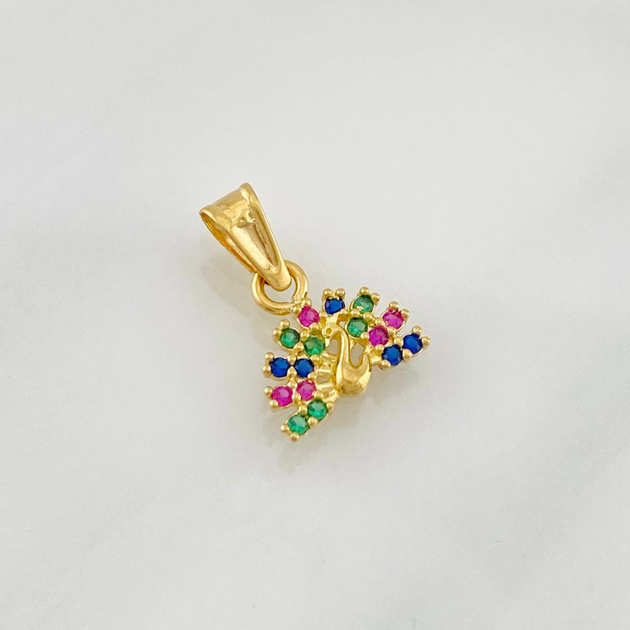 Dije Pavo Real 0.5g / 1.3cm Oro Amarillo 18K
