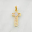 Dije Cruz 2.65g / 3.7cm Dos Oros Amarillo Blanco 18K
