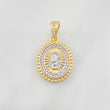 Dije Medalla Rostro Cristo 2.8g / 2.5cm Dos Oros Amarillo Blanco 18K