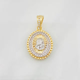 Dije Medalla Rostro Cristo 2.8g / 2.5cm Dos Oros Amarillo Blanco 18K