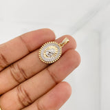 Dije Medalla Rostro Cristo 2.8g / 2.5cm Dos Oros Amarillo Blanco 18K