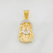Dije Rostro Cristo 3.45g / 3cm Dos Oros Amarillo Blanco 18K