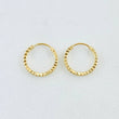 Candongas Aro Rayado 0.45gr / 1cm / Oro Amarillo 18K *