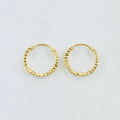 Candongas Aro Rayado 0.4gr / 1cm / Oro Amarillo 18K *