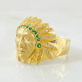 Anillo Indio 10gr / T11 3/4 / Oro Amarillo 18K