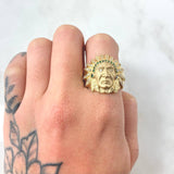Anillo Indio 10gr / T11 3/4 / Oro Amarillo 18K