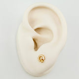 Topos Aro Semi Estrellado 0.65gr / 6mm Oro Amarillo 18K