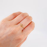 Anillo Recuadro Triqui 1 g / T7 1/2 Oro Amarillo 18K