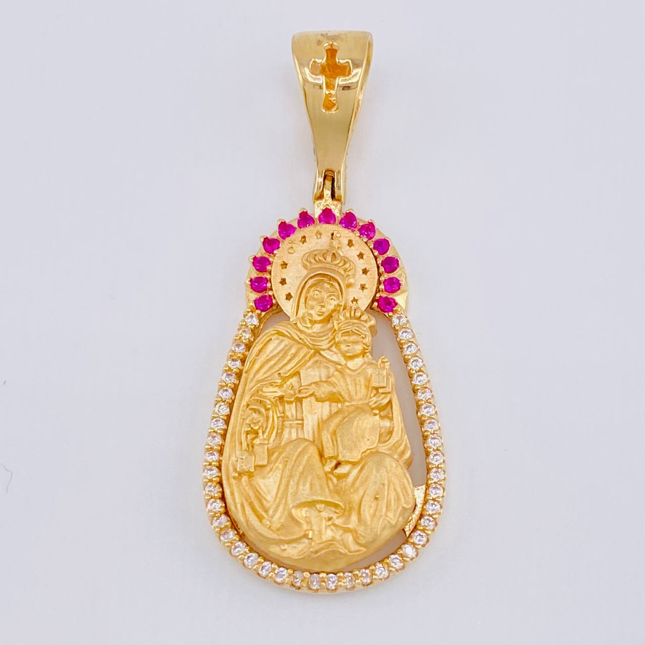 Dije Virgen Del Carmen Mate 7.9 g / 4 cm Oro Amarillo 18K