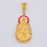 Dije Virgen Del Carmen Mate 7.9 g / 4 cm Oro Amarillo 18K