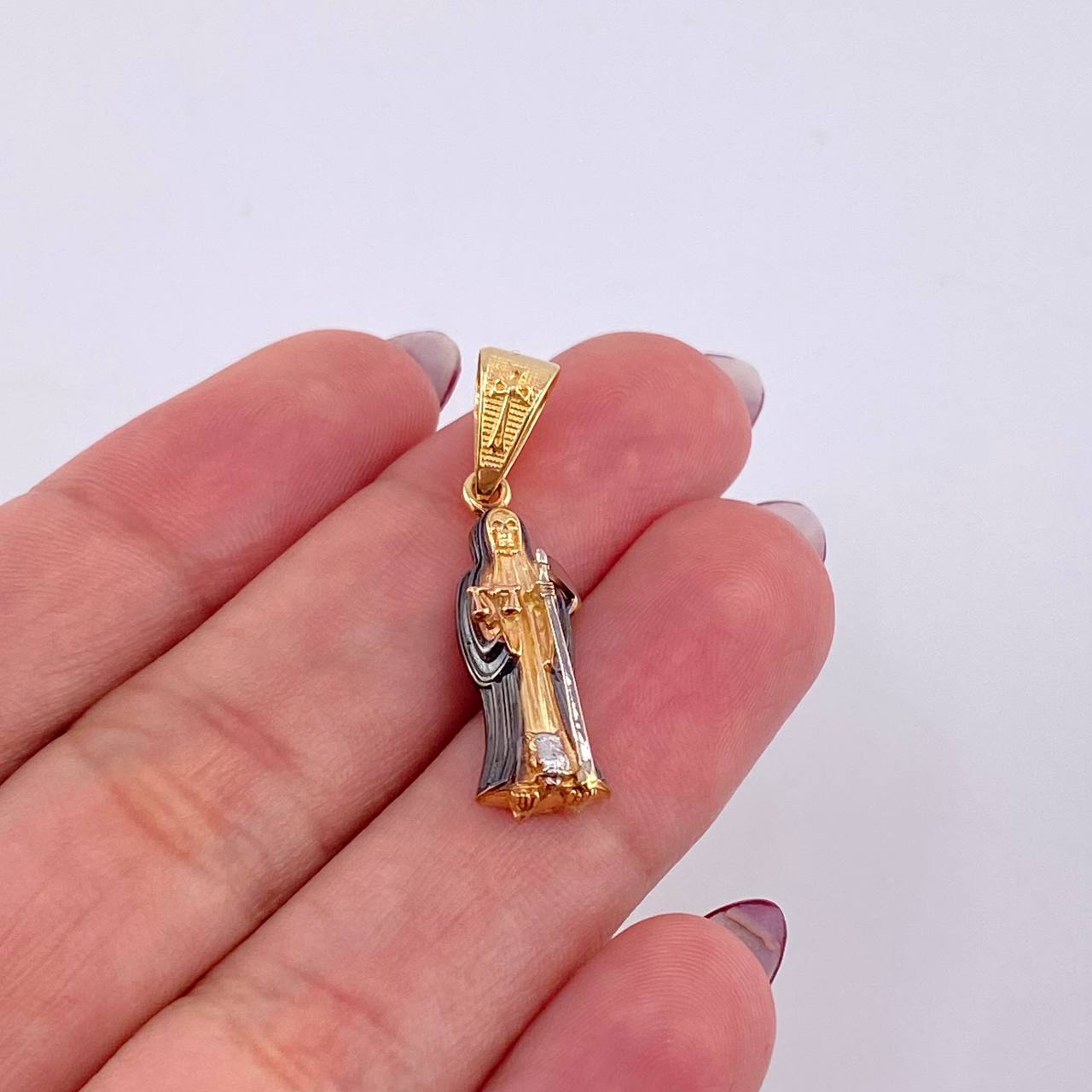 Dije Santa Muerte 2.45 g / 3 cm Tres Oros 18K