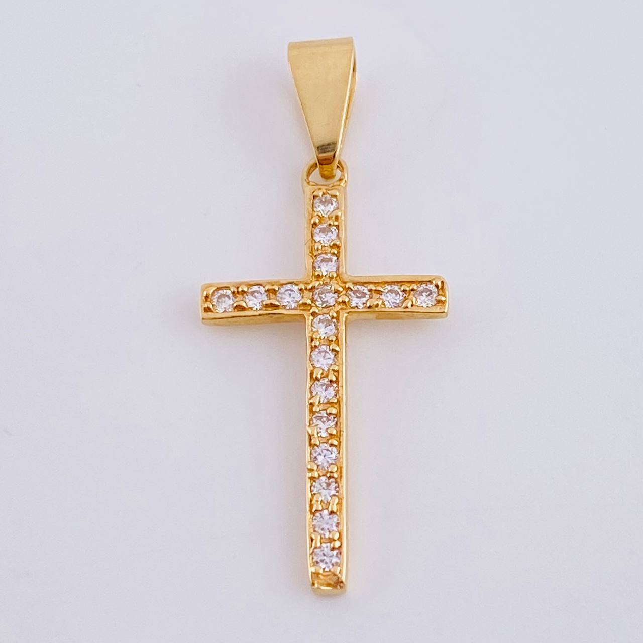 Dije Cruz Tupida 1.75 g / 3.3 cm Oro Amarillo 18K
