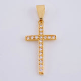 Dije Cruz Tupida 1.75 g / 3.3 cm Oro Amarillo 18K