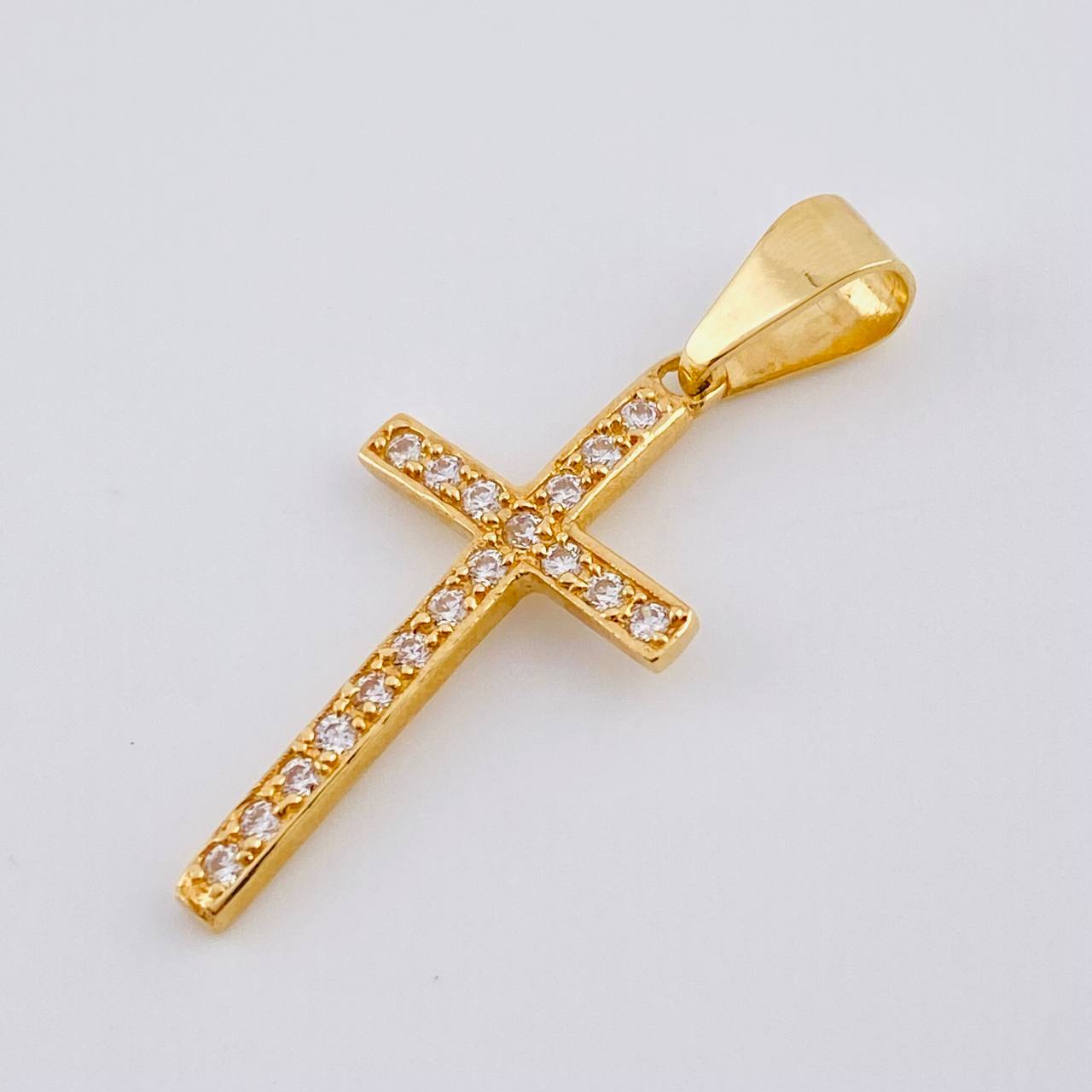 Dije Cruz Tupida 1.75 g / 3.3 cm Oro Amarillo 18K