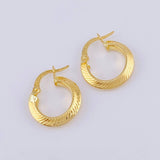 Candongas Clau Rayadas 1.6 g / 1.7 cm Oro Amarillo 18K