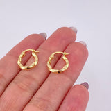 Candongas Kari 0.9 g / 1.4 cm Oro Amarillo 18K