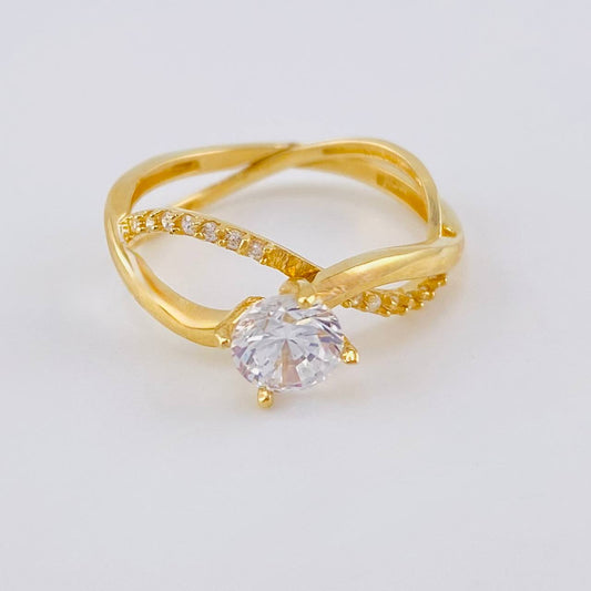 Anillo Infinito Entrelazados 2.4 g / T6 1/4 Oro Amarillo 18K