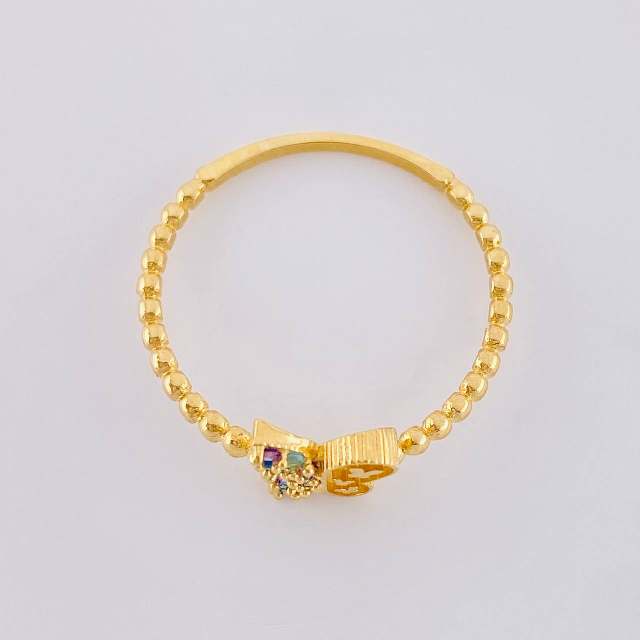 Anillo Mariposa Mate 1.5 g / T8 1/2 Oro Amarillo 18K