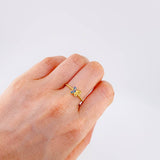 Anillo Mariposa Mate 1.5 g / T8 1/2 Oro Amarillo 18K