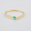 Anillo Gota Esmeralda 8Pts 1.55 g / T8 Oro Amarillo 18K