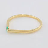 Anillo Gota Esmeralda 8Pts 1.55 g / T8 Oro Amarillo 18K