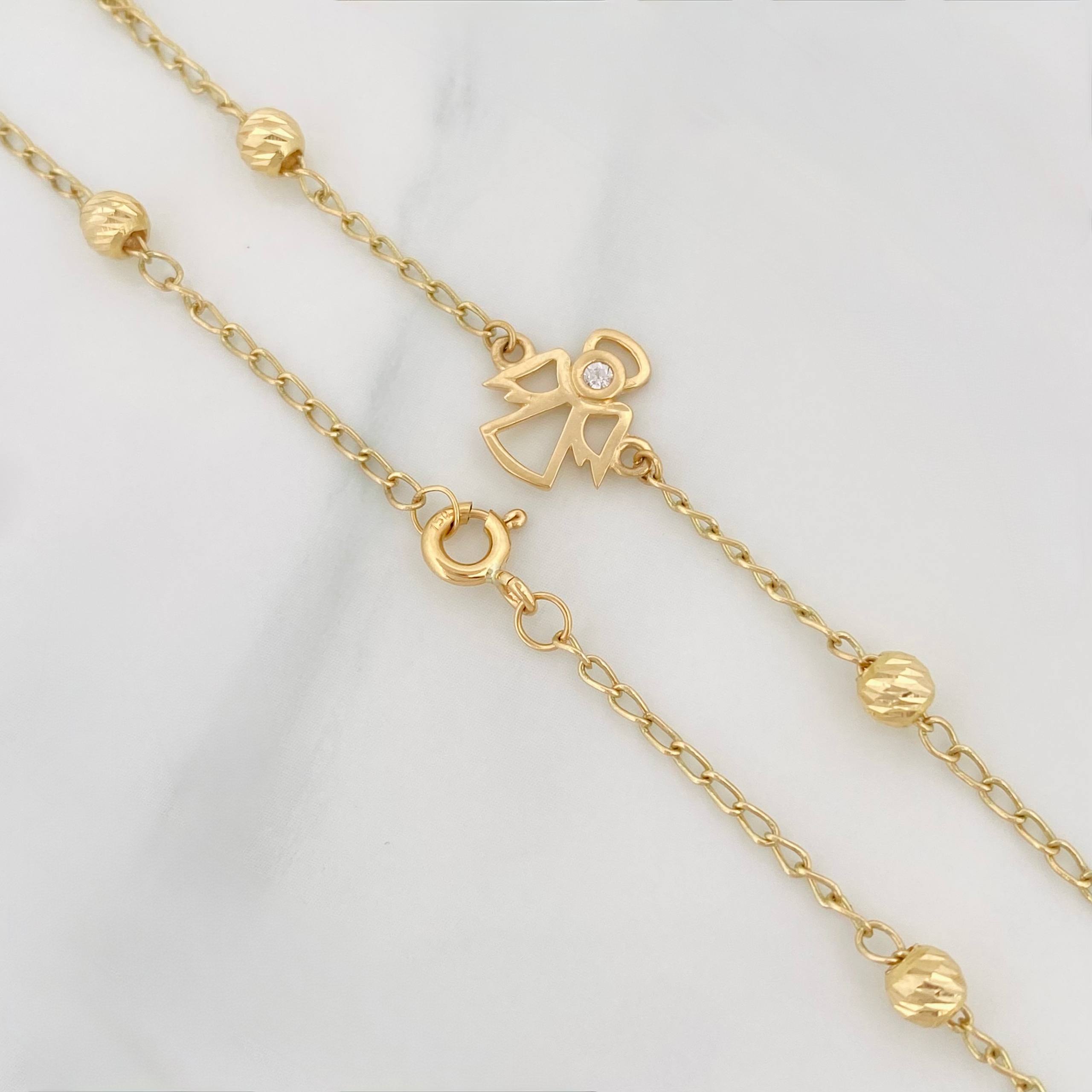 Pulso Espiga Ángel 2.55 g / 24.7 cm / 4 mm Oro Amarillo 18K