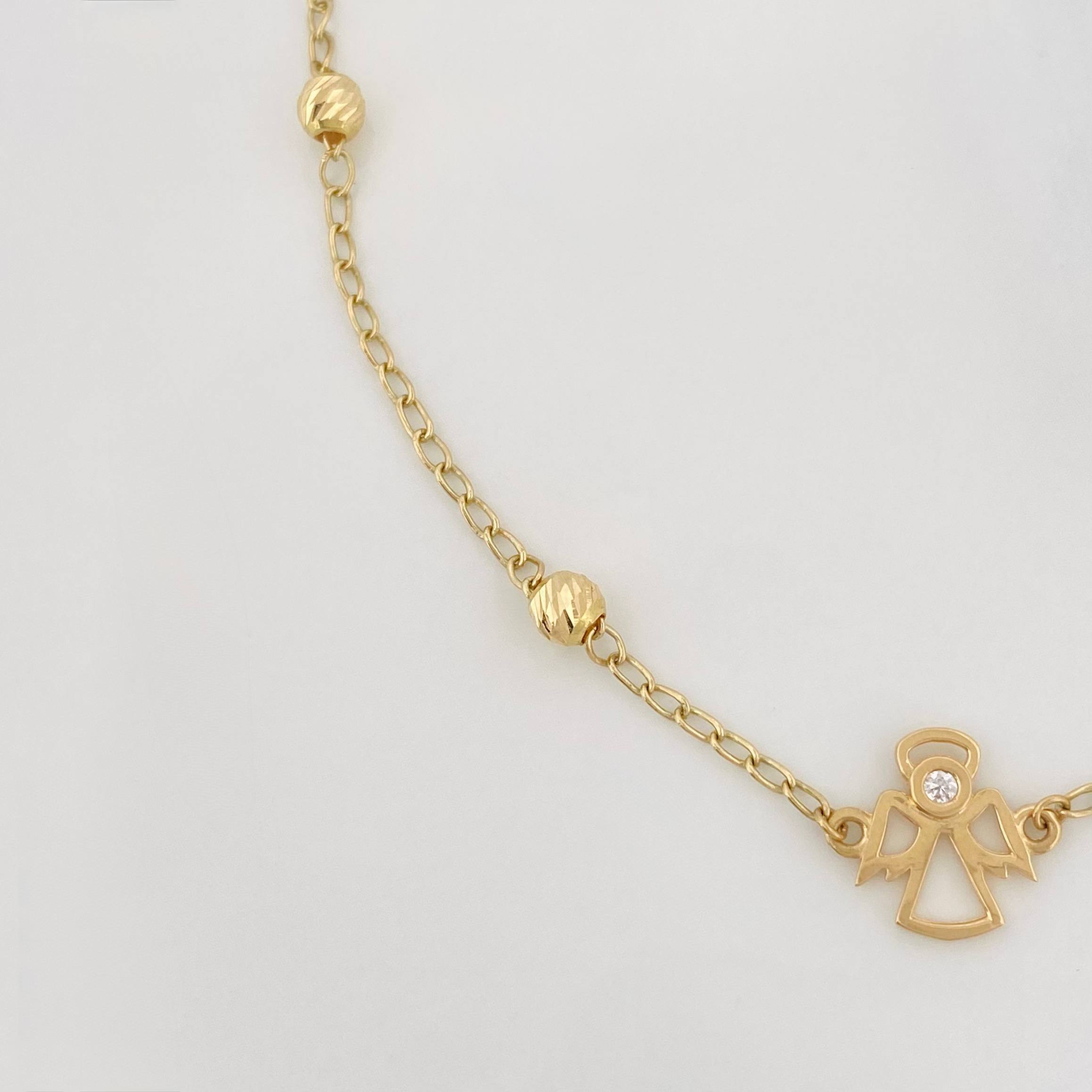Pulso Espiga Ángel 2.55 g / 24.7 cm / 4 mm Oro Amarillo 18K