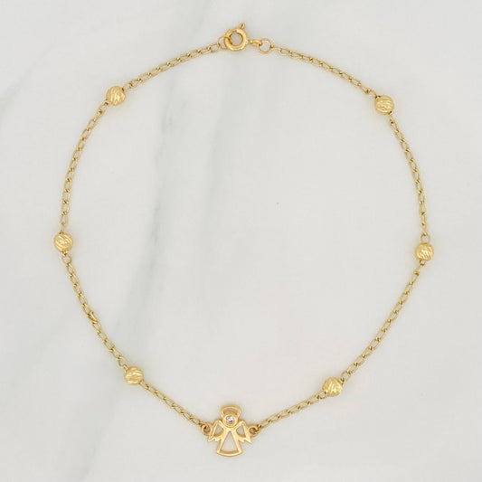 Pulso Espiga Ángel 2.55 g / 24.7 cm / 4 mm Oro Amarillo 18K