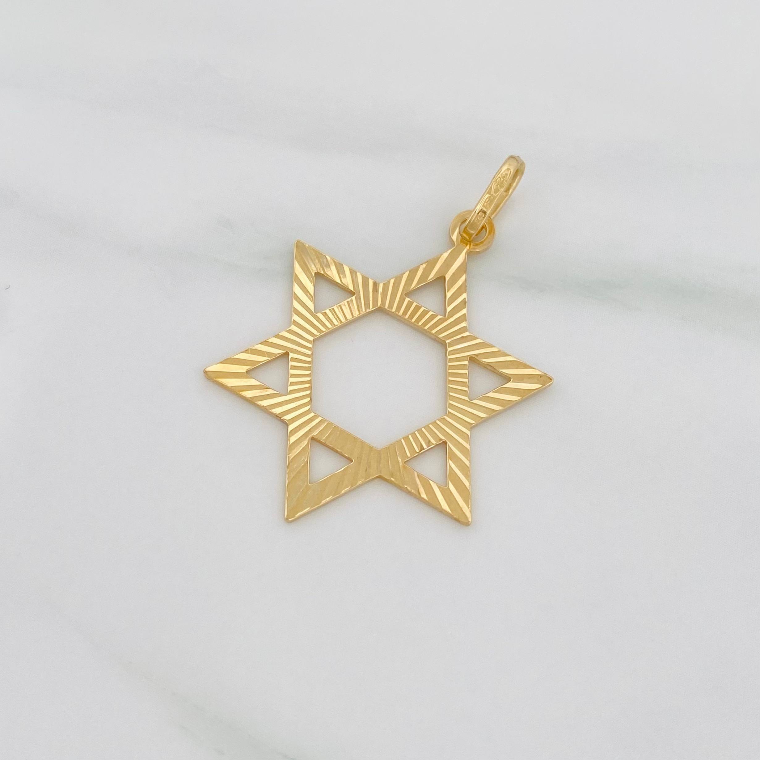 Dije Estrella de david 2g / 3.7cm Oro Amarillo 18K