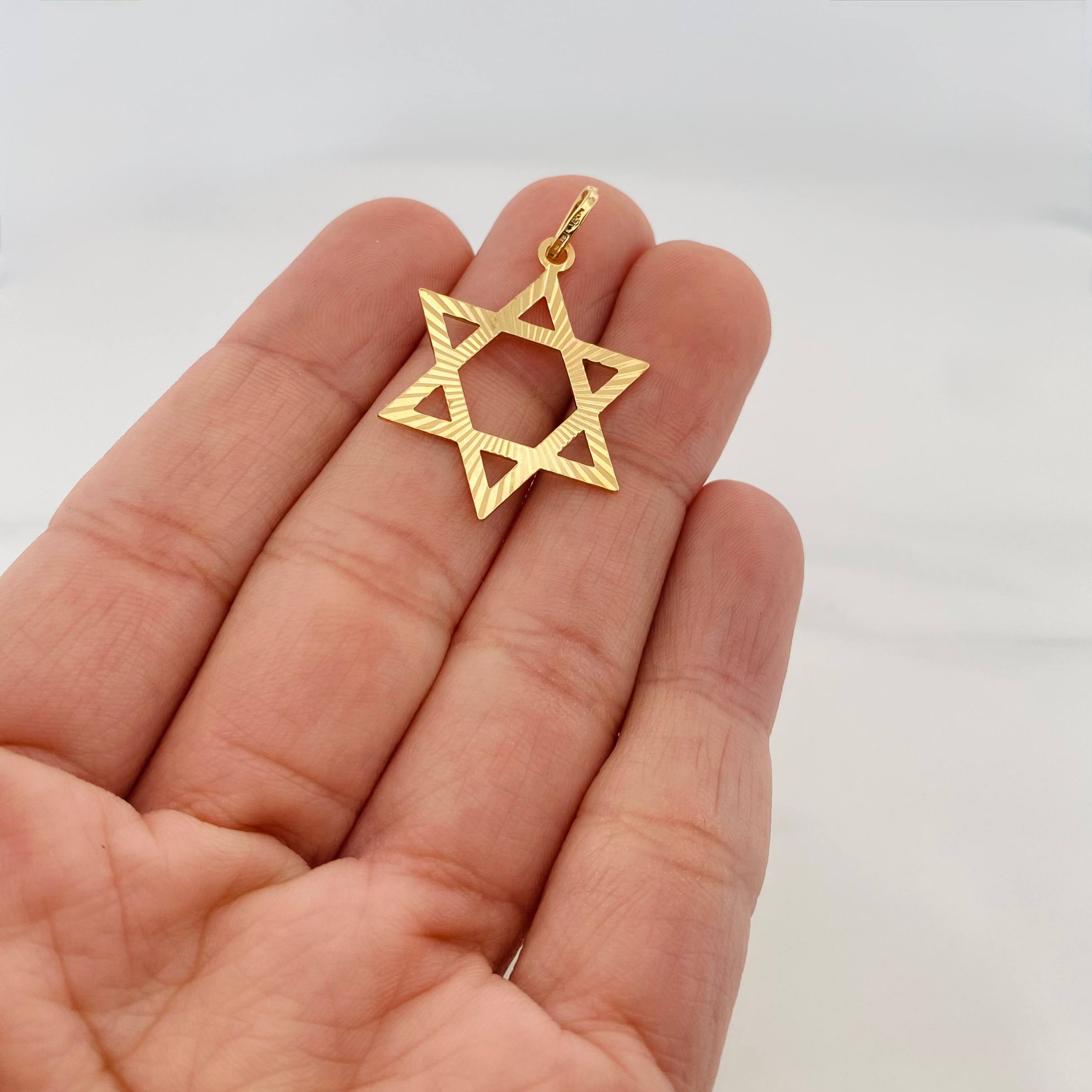 Dije Estrella de david 2g / 3.7cm Oro Amarillo 18K