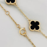 Pulso Modulable Aro Seguido Trebol 4.15 g / 16.2 cm - 14 cm / 1.4 mm Oro Amarillo 18K