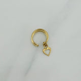 Piercing Simulador Corazon 0.85 g / 1.8 cm Oro Amarillo 18K