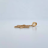 Dije Estrella De David 1.75gr / 2.7cm / Circones Blancos Oro Amarillo 18K &