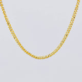 Cadena Franco Diamantada 13.6g / 50cm / 2.05mm Dos Oros Amarillo Blanco 18K