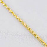 Cadena Franco Diamantada 13.6g / 50cm / 2.05mm Dos Oros Amarillo Blanco 18K