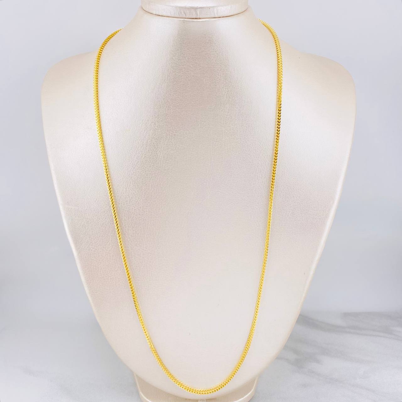 Cadena Franco 17g / 60cm / 1.85mm Dos Oros Amarillo Blanco 18K